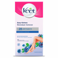 Полоски Veet восковые для чувствительной кожи, 12шт
