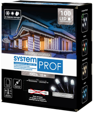 Электрогирлянда нить Glos System Prof 100Led холодный белый , 10м