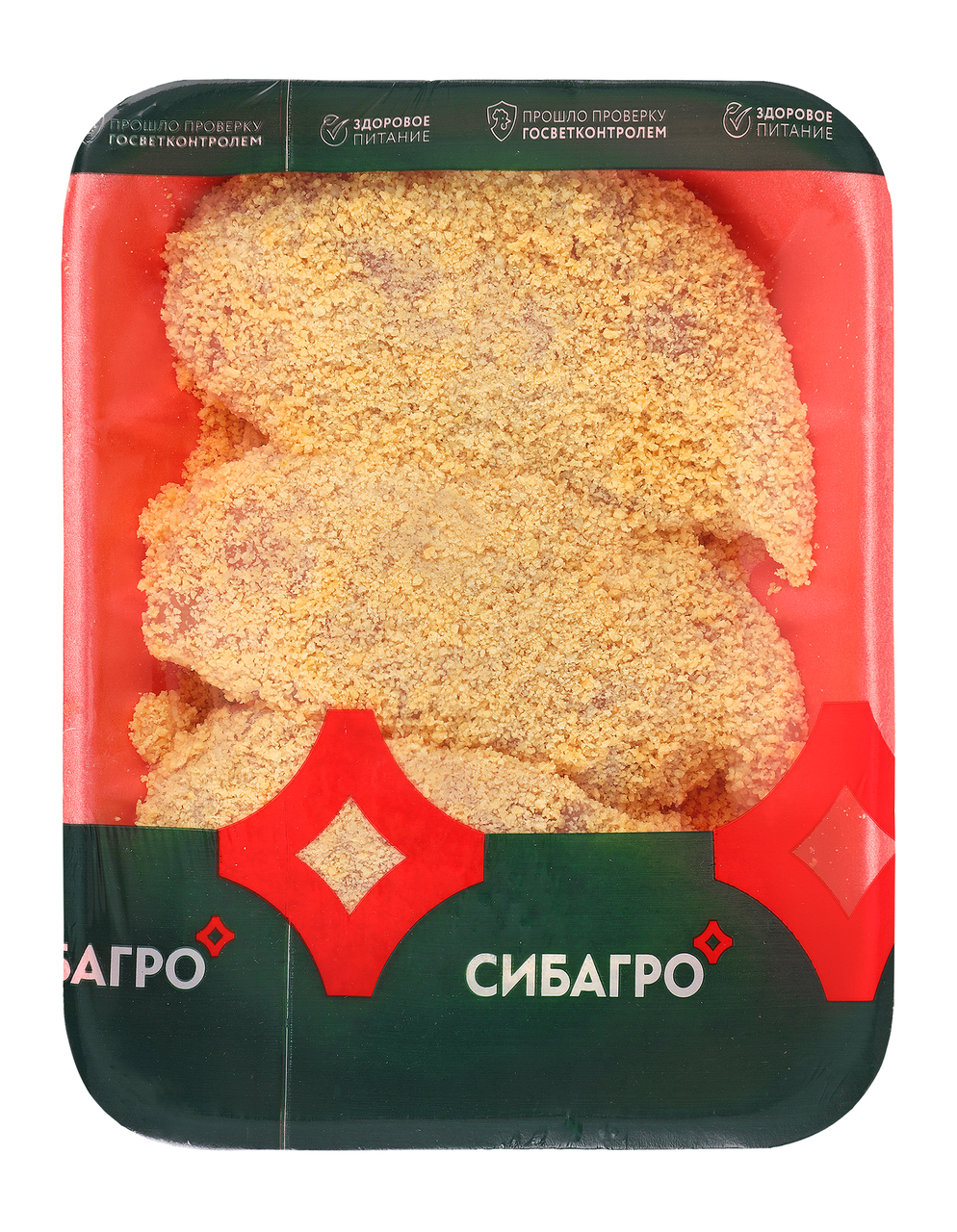Стейк куриный Сибагро в панировке охлажденный, 500г