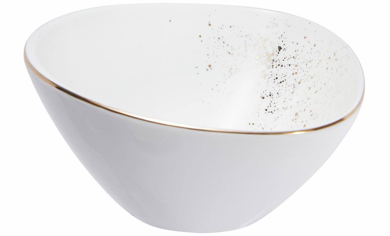 Изображение товара Салатник Millimi брызги шампанского 600мл фарфор овальный белый