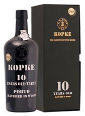 Вино Kopke Porto портвейн 10 лет в подарочной упаковке, 0.75л