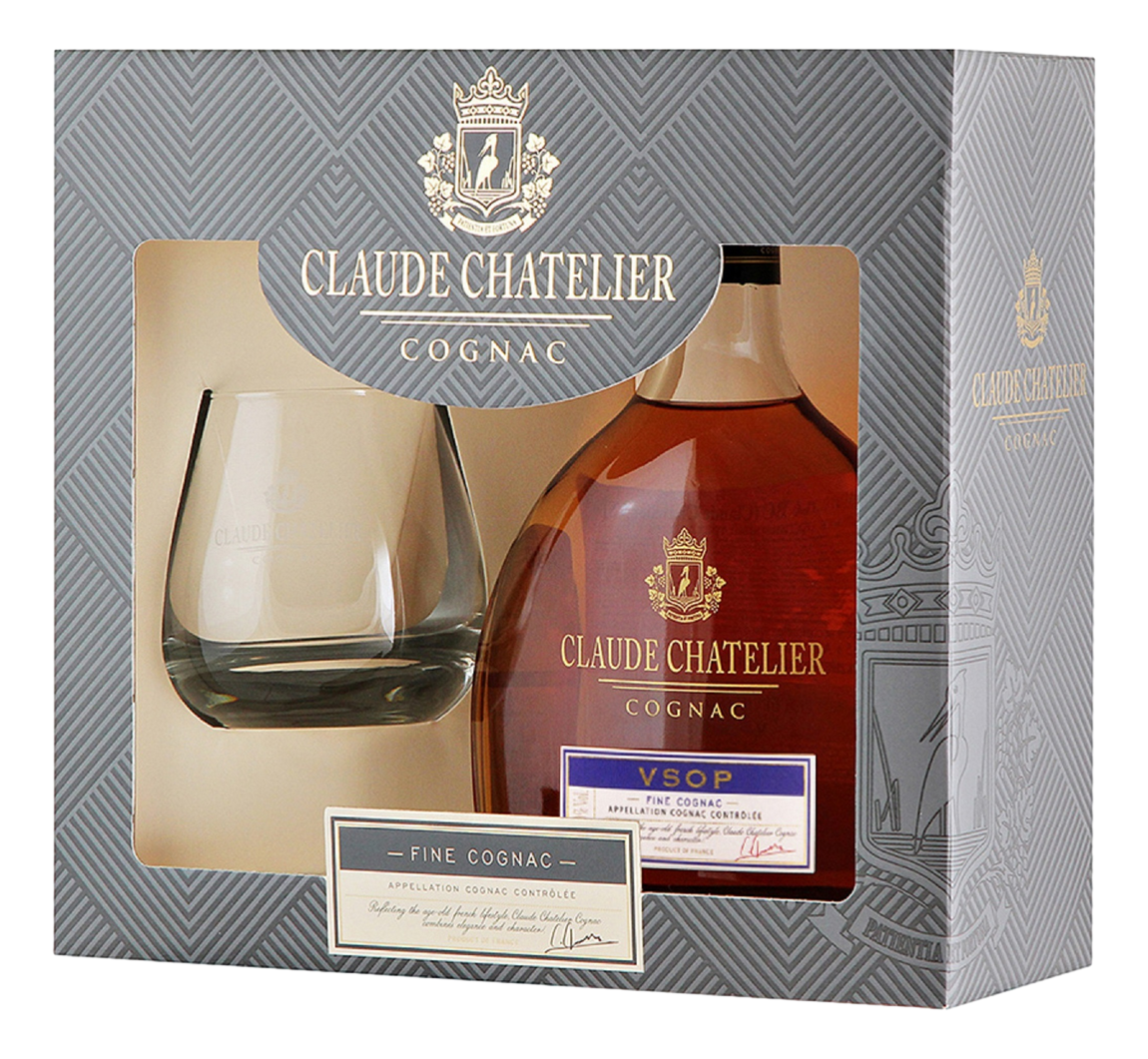 Изображение товара Коньяк Claude Chatelier VSOP 0.5л в подарочной упаковке