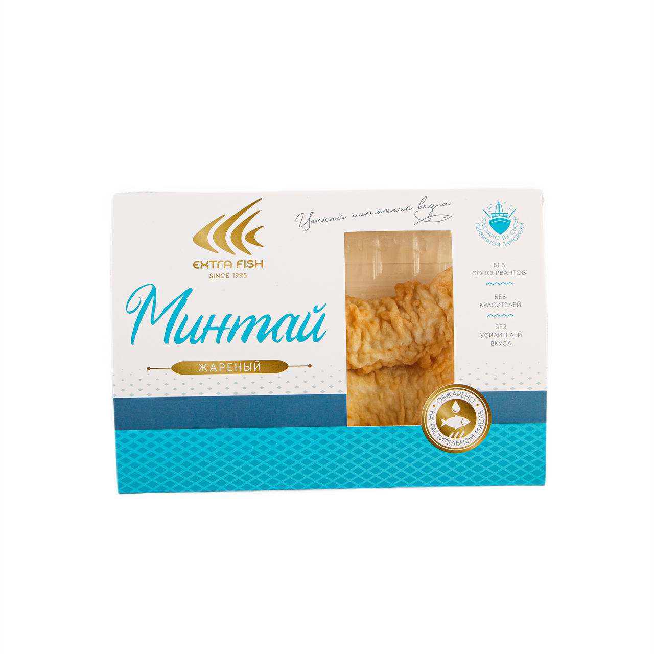 Минтай жареный Экстра Фиш филе-кусок без кожи, 200г купить с доставкой ...