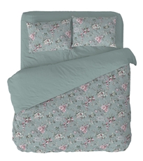 Tarrington House Комплект постельного белья бязь цветы на серо-голубом полутораспальный 120г