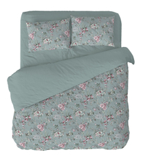 Tarrington House Комплект постельного белья бязь цветы на серо-голубом полутораспальный 120г