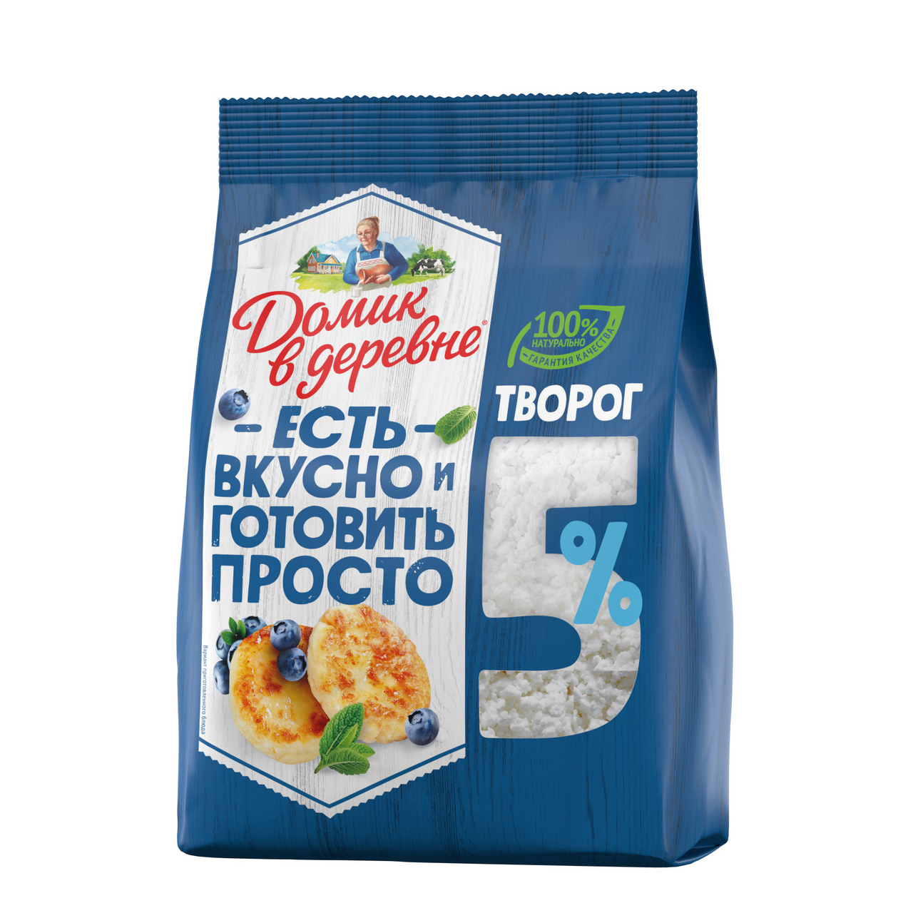 Творог рассыпчатый Домик в деревне 5%, 435г купить с доставкой на дом, цены  в интернет-магазине