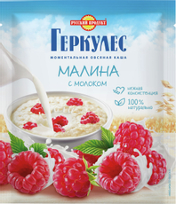 Каша овсяная Русский продукт геркулес малина-молоко, 35г