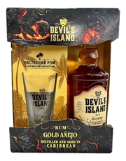 Ром Devil's Island Gold Anejo + бокал в подарочной упаковке, 0.7л