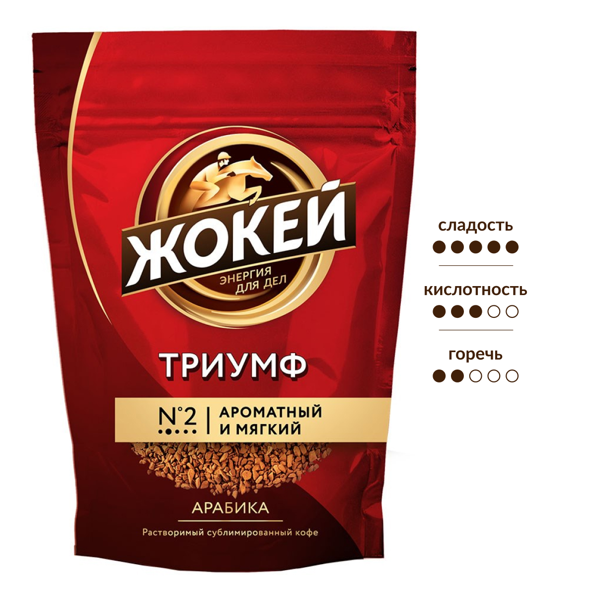Изображение товара Кофе Жокей триумф растворимый 450г – натуральный вкус и аромат