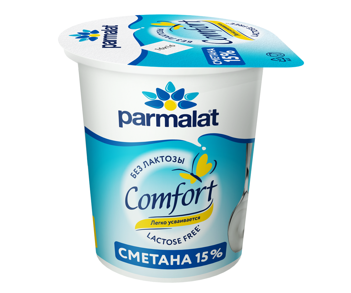Сметана Parmalat безлактозная 15%, 300г