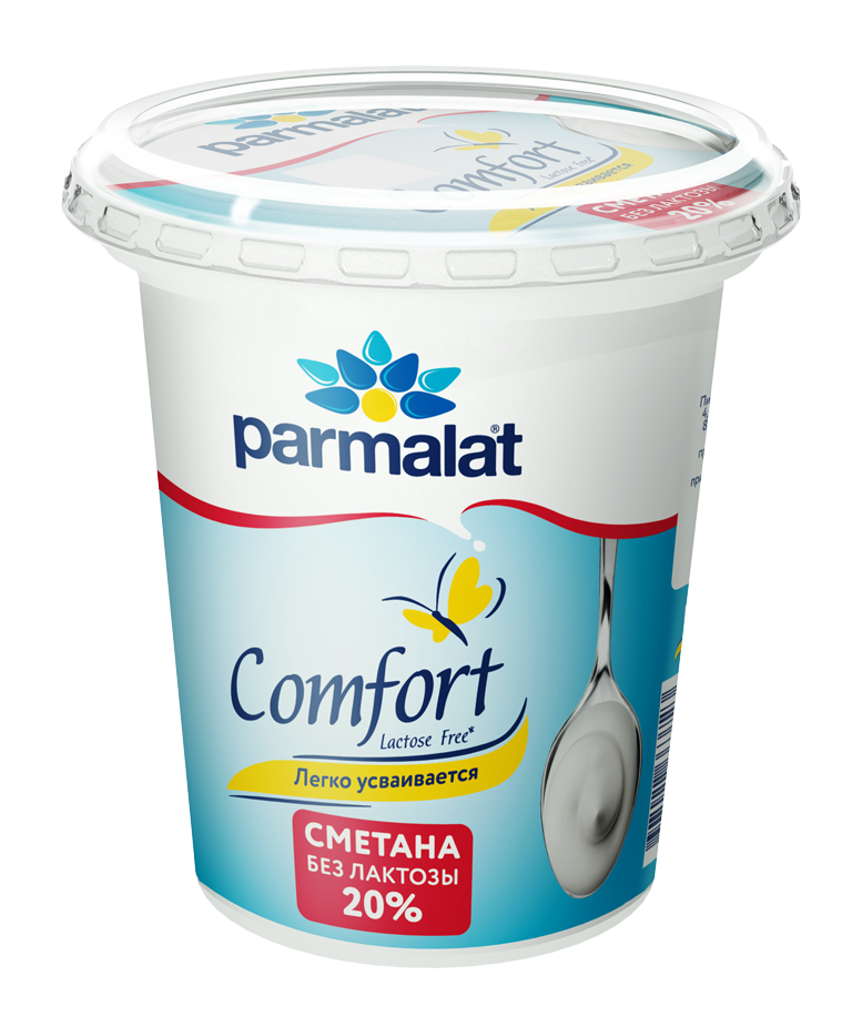 Сметана Parmalat безлактозная 20%, 300г купить с доставкой на дом, цены в  интернет-магазине