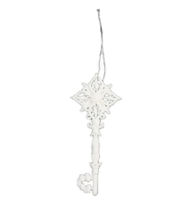 Елочное украшение ChristmasDeLux Подвеска ключ белый, 16см