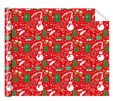 Бумага упаковочная Арт и Дизайн глянцевая Снеговик, 70 x 100см