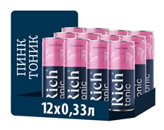 Напиток газированный Rich Pink Тоник, 330мл x 12 шт