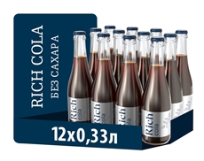 Напиток газированный Rich Cola без сахара, 330мл x 12 шт