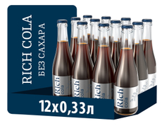 Напиток газированный Rich Cola без сахара, 330мл x 12 шт