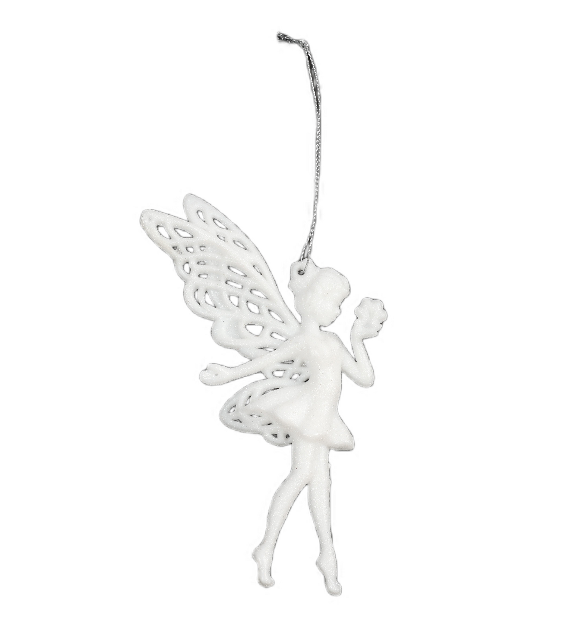 Подвеска ChristmasDeLux фея белая, 9 х 15см