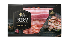 Бекон Черный кабан сырокопченый нарезка, 200г