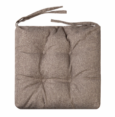 Tarrington House Сидушка с тафтингом рогожка какао, 40 x 40см