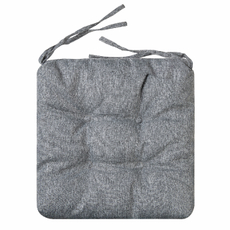 Tarrington House Сидушка с тафтингом рогожка базальт, 40 x 40см