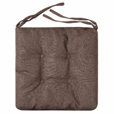 Tarrington House Сидушка с тафтингом рогожка шоколад, 40 x 40см