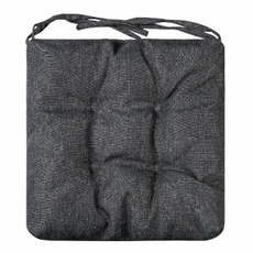 Tarrington House Сидушка с тафтингом рогожка графит, 40 x 40см