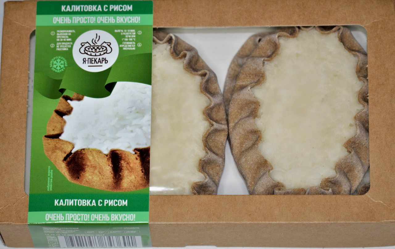 Пирожки Калитовка Я пекарь с рисом замороженная (87г x 4шт), 348г