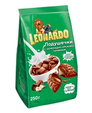 Подушечки Leonardo с шоколадно-ореховой начинкой, 250г