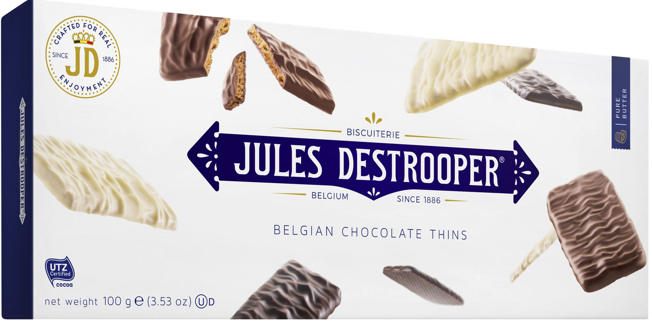 Печенье Jules Destrooper Belgian Chocolate Thins, 100г