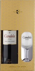 Вино Херес Candela Cream Jerez DO красное сладкое в подарочной упаковке + бокал, 0.75л