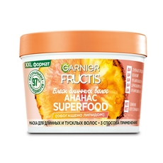 Маска для волос Garnier Fructis Superfood Ананас 3в1 для длинных и тусклых волос, 390мл