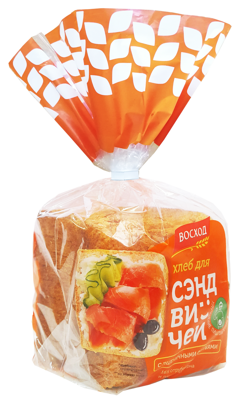 Хлеб для сэндвичей Восход с пшеничными отрубями в нарезке, 380г