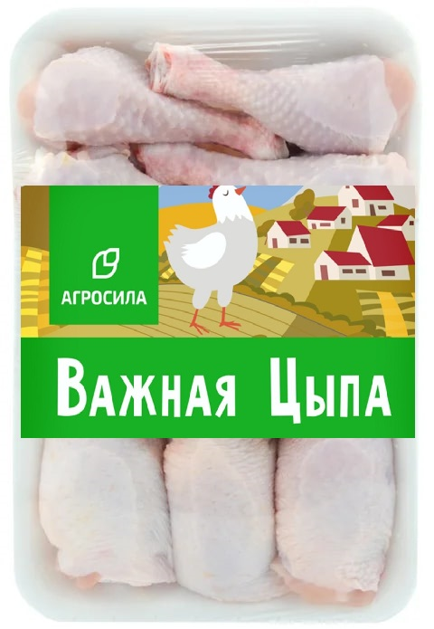 Микс из частей цыпленка-бройлера Важная Цыпа крыло голень бедро охлажденные, ~1кг