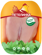 Грудка цыпленка-бройлера Петелинка без кожи охлажденная, ~900г