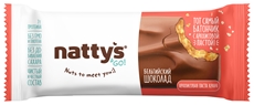 Батончик шоколадный Nattys &Go Crunchy с арахисовой хрустящей пастой в молочном шоколаде, 45г
