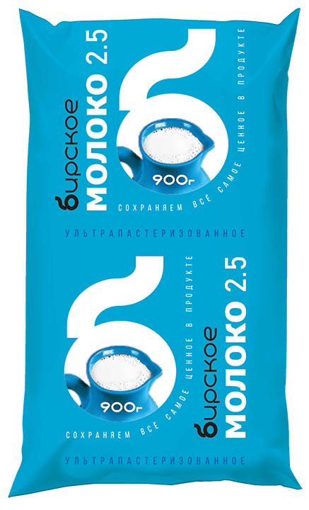 Молоко Бирское ультрапастеризованное 2.5%, 900г