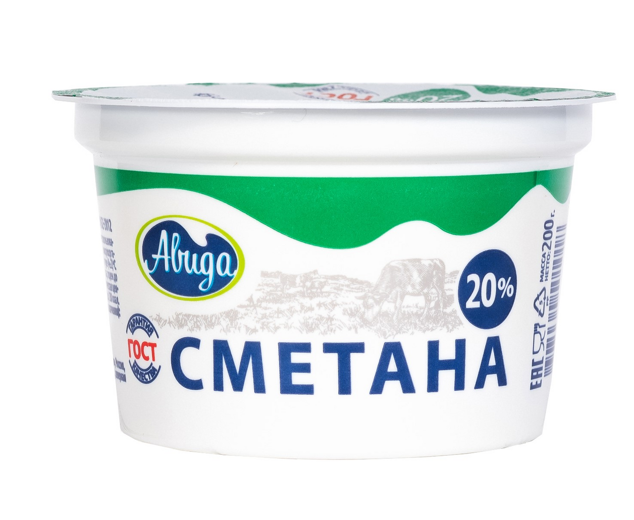 Сметана Авида 20%, 170г