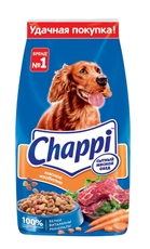 Корм сухой Chappi Мясное изобилие Сытный мясной обед для взрослых собак всех пород, 15кг
