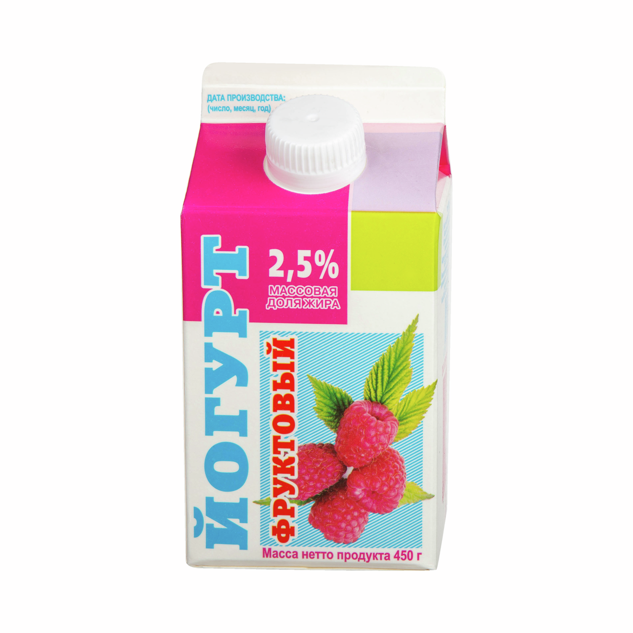 Йогурт питьевой Ирмень малина 2.5%, 450г