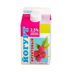 Йогурт питьевой Ирмень малина 2.5%, 450г