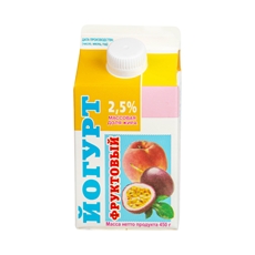 Йогурт питьевой Ирмень персик-маракуйя 2.5%, 450г