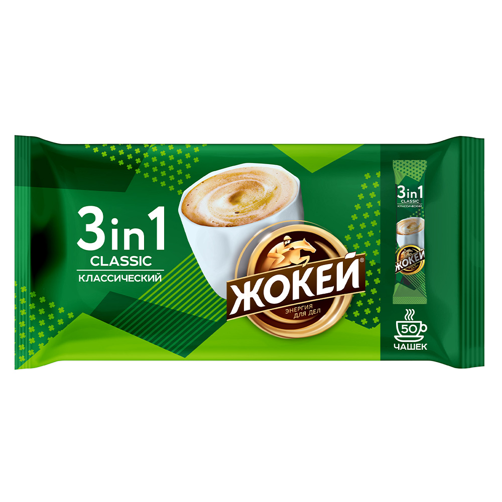 Изображение товара Кофе Жокей классический 3в1 растворимый 600г в упаковке
