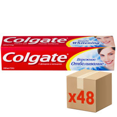 Зубная паста Colgate Бережное отбеливание, 100мл x 48 шт