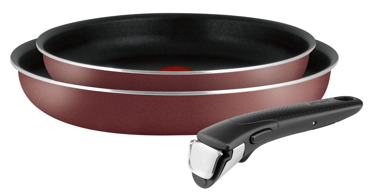 Изображение товара Набор сковород Tefal Red Ingenio 5 с ручкой 22см и 26см