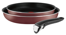 Набор сковород Tefal Red Ingenio 5 с ручкой 22см, 26см