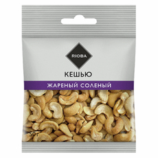 RIOBA Кешью жареный соленый, 50г
