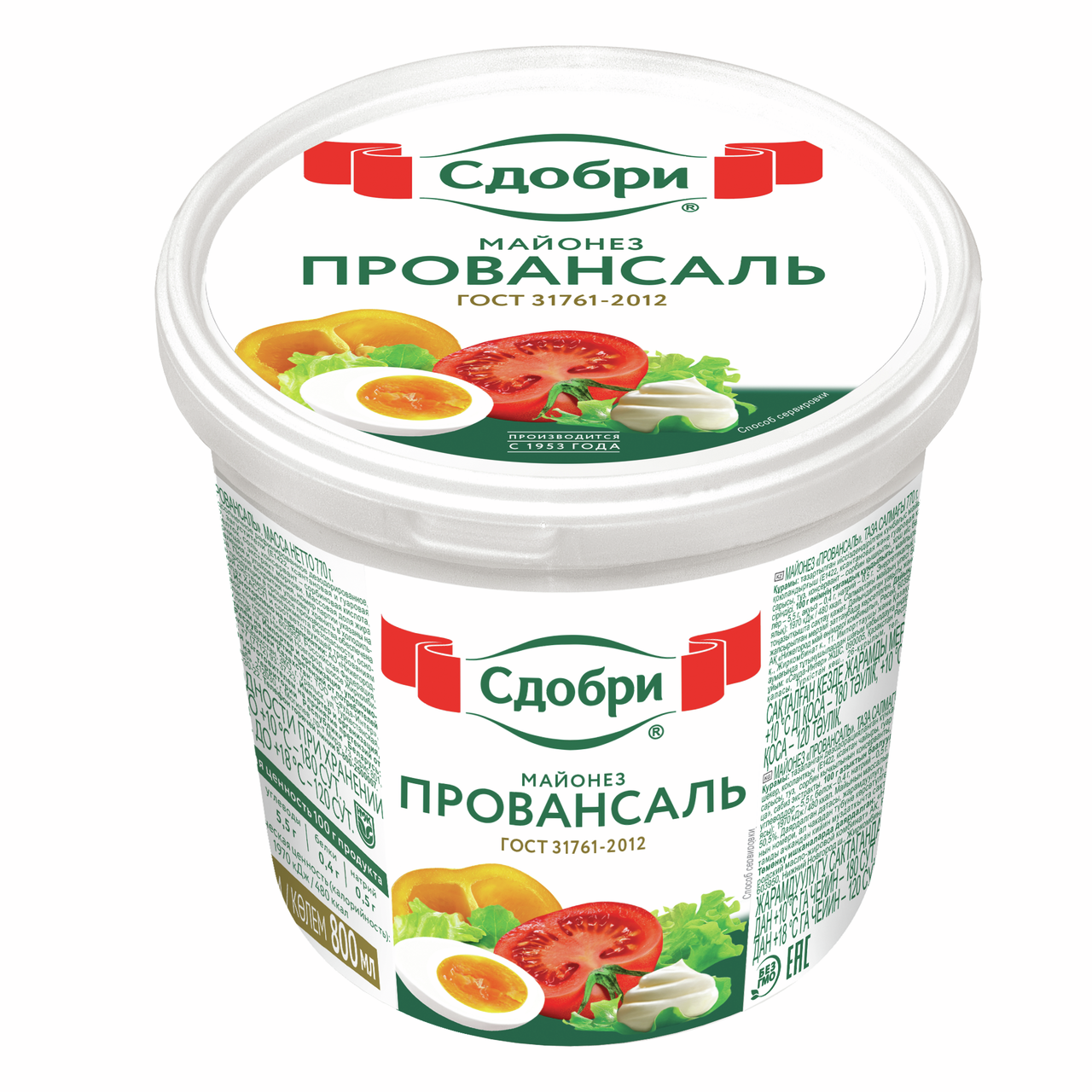 Майонез Сдобри Провансаль 50.5%, 800мл