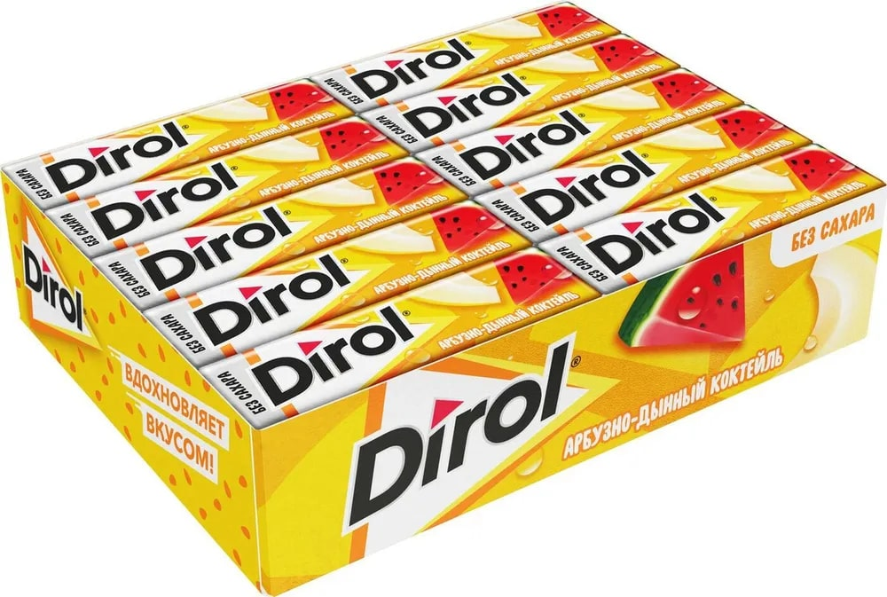 Жевательная резинка Dirol Арбузно-дынный коктейль, 14г x 720 шт