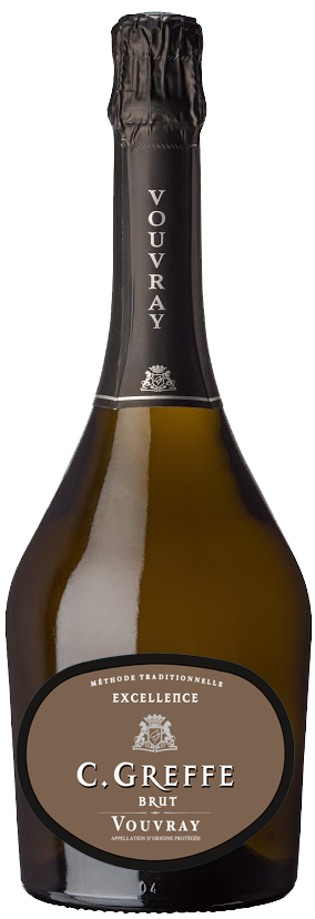 Вино игристое C.Greffe Excellence Vouvray белое брют, 0.75л