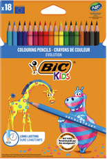 Цветные карандаши BIC Kids классические, 18 цветов